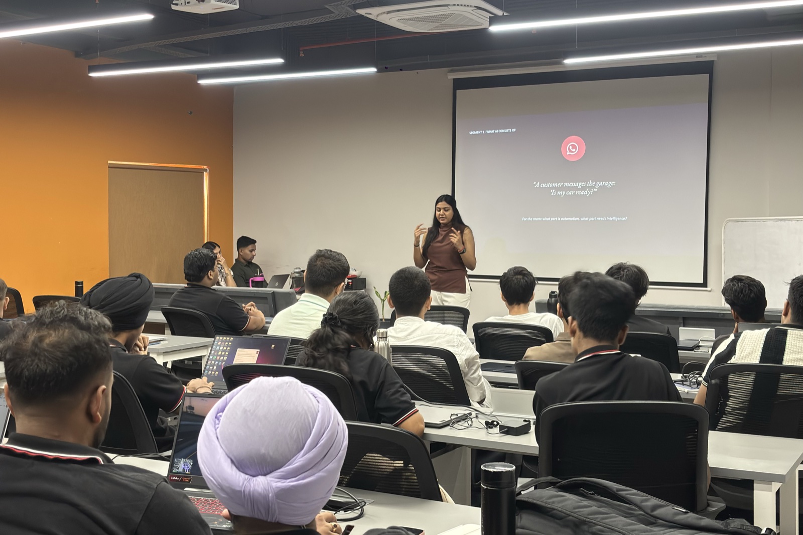 NEXIS students in an AI classroom session